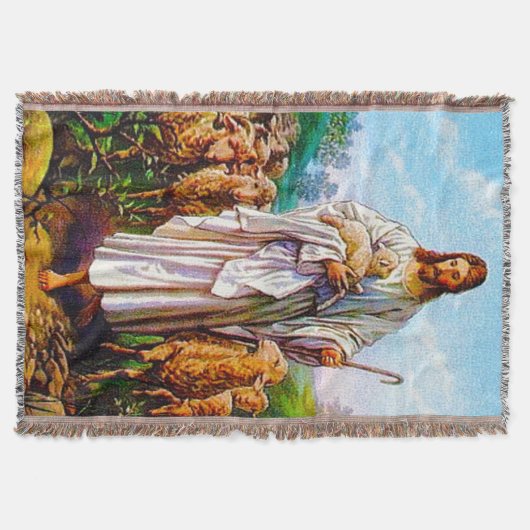 Ik ben de goede Shepherd John 10:7-21 Deken (Voorkant)