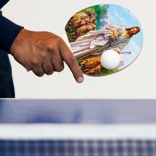 Ik ben de goede Shepherd John 10:7-21 Tafeltennisbatje (Insitu)