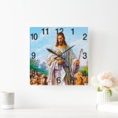 Ik ben de goede Shepherd John 10:7-21 Vierkante Klok (Huis)