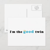 Ik ben de goede tweeling briefkaart (Voorkant / Achterkant)