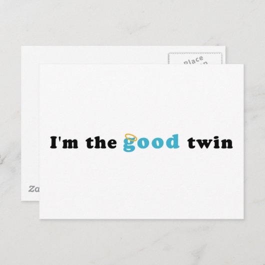 Ik ben de goede tweeling briefkaart (Voorkant / Achterkant)