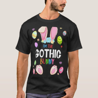 Ik ben de Gothic Bunny Easter Party Matching Famil T-shirt