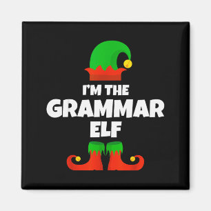 Ik ben de Grammar Elf Family Pajama Kerst Englie Magneet