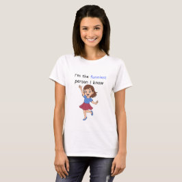 Ik ben de grappigste persoon die ik ken, meisje t-shirt