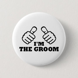 Ik ben de groom Bachelor Party Ronde Button 5,7 Cm