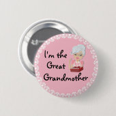 Ik ben de grootmoeder ronde button 5,7 cm (Voorkant /achterkant)