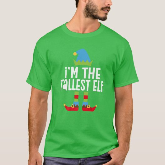 Ik ben de grootste Elf die kerstkostuum aanpast T-shirt (Voorkant)