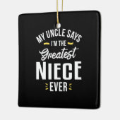 Ik ben de grootste nicht ooit keramisch ornament (Links)
