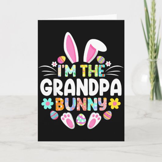 Ik ben de grootvader Bunny Funny Pasen Familie Mat Kaart (Voorkant)