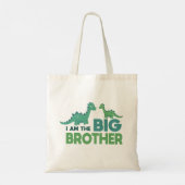 Ik ben de grote broer cartoon dinosaur jongen tote bag (Achterkant)