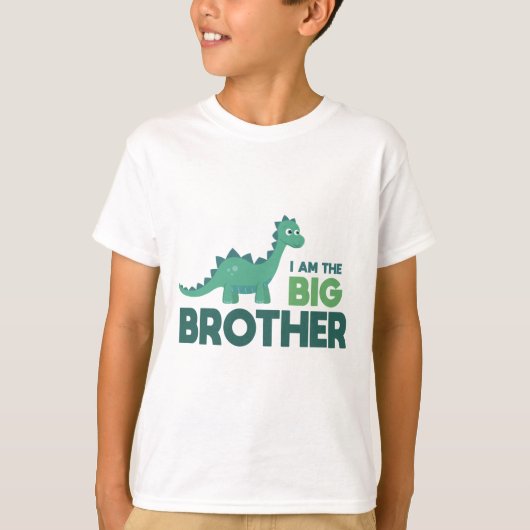 Ik ben de grote broer cartoon dinosaur t-shirt (Voorkant)