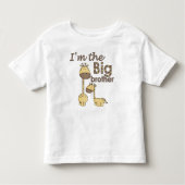 Ik ben de grote broer giraffe kinder shirts (Voorkant)