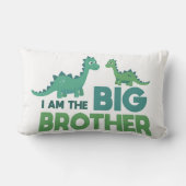 Ik ben de grote broer jongen dinosaurus broer kussen (Achterkant)