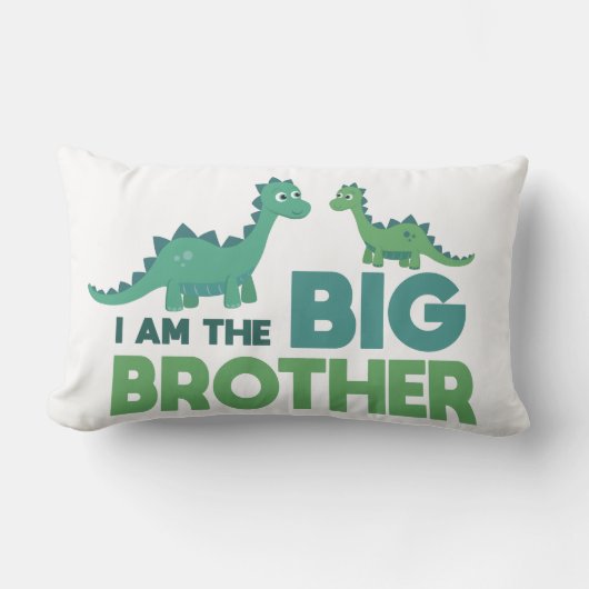 Ik ben de grote broer jongen dinosaurus broer kussen (Voorkant)