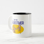 Ik ben de grote broeraap tweekleurige koffiemok (Voorkant links)