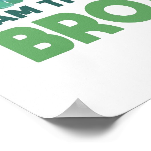 Ik ben de grote broerjongens kamer cartoon dinosau poster (Hoek)