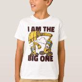 Ik ben de grote coole graafmachine Boy Kinder cons T-shirt (Voorkant)