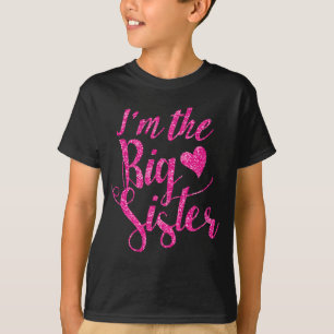 Ik ben de Grote Roze schitteren-Druk Sister Hot T-shirt