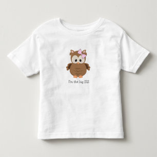 Ik ben de grote SIS bosuil / nieuwe grote zus cade Kinder Shirts