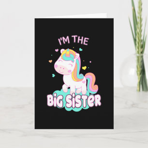 Ik ben de grote zuster Unicorn Siblings zisters Kaart