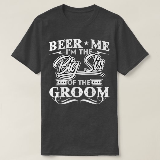 Ik ben de grote zuster van de bruindrenker. t-shirt (Design voorkant)