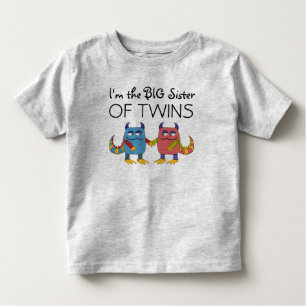 Ik ben de grote zuster van Twins Kinder Shirts