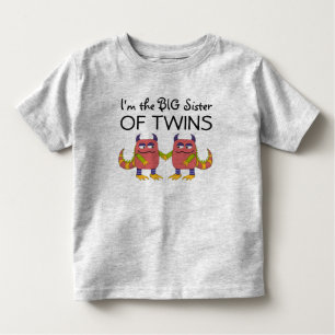 Ik ben de grote zuster van Twins Kinder Shirts