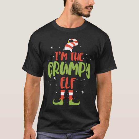 Ik ben de Grumpy Elf kerstcadeau. T-shirt (Voorkant)