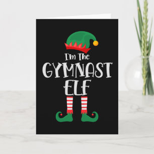 Ik ben de Gymnastiek Elf Bijpassende Kerstmis Kaart