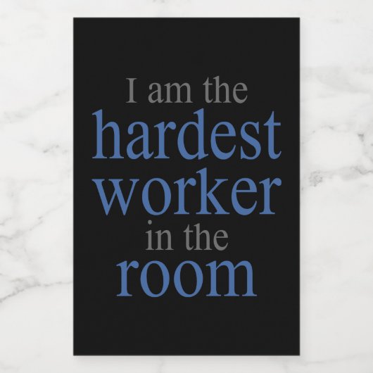 Ik ben de hardste Arbeider in de zaal Voedselcontainer Etiket (Enkel label)