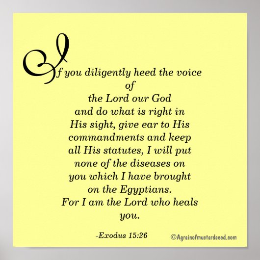 Ik ben de Heer die je geneest Poster (Voorkant)