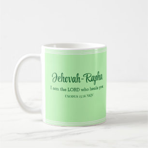Ik ben de Heer die u de Bijbel Verse Mint Green ho Koffiemok