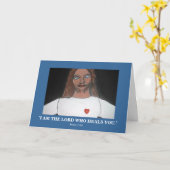 "IK BEN DE HEER DIE U GENEEST." KAART (Gele Bloem)