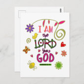 Ik ben de Heer jouw God Bijbelse Verse Briefkaart (Voorkant / Achterkant)