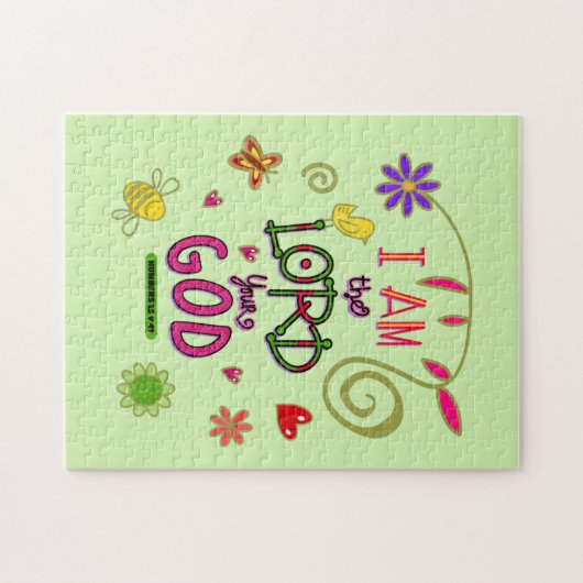 Ik ben de Heer jouw God Bijbelse Verse Legpuzzel (Horizontaal)