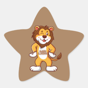 Ik ben de heer Lion Ster Sticker