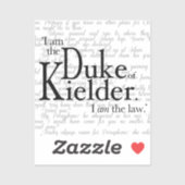 Ik ben de hertog van Kielder, sticker (Vel)