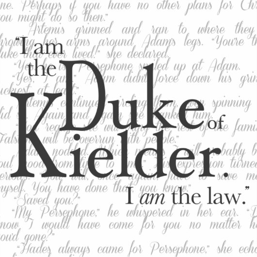 Ik ben de hertog van Kielder, sticker (Voorkant)