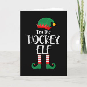 Ik ben de hockeyelf-matching Kerstmis Kaart