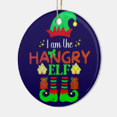 Ik ben de hongerige elf keramisch ornament (Links)