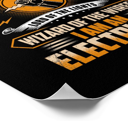 Ik ben de houder van de huidige grappige elektrici poster (Hoek)