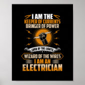Ik ben de houder van de huidige grappige elektrici poster (Voorkant)
