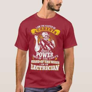 Ik ben de houder van de huidige grappige elektrici t-shirt