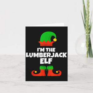 Ik ben de houthakkerself familie pyjama kerst leuk kaart