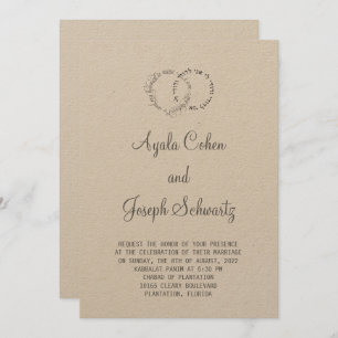 Ik ben de huwelijksuitnodiging van mijn geliefde kaart