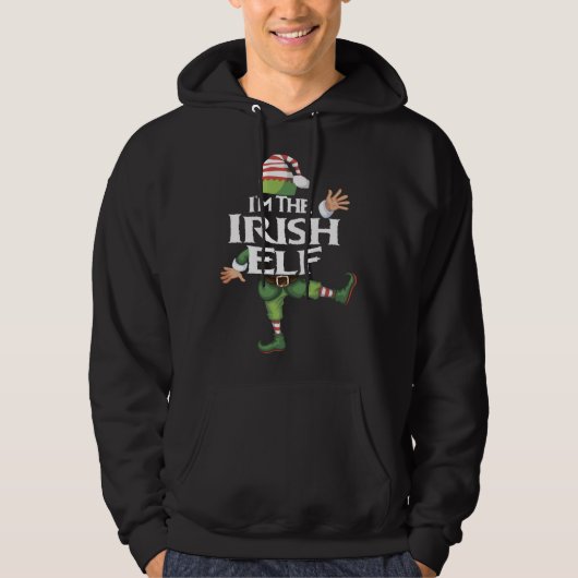 Ik ben de Ierse Elf Kerstmis Elf Xmas Elf Squad Co Hoodie (Voorkant)