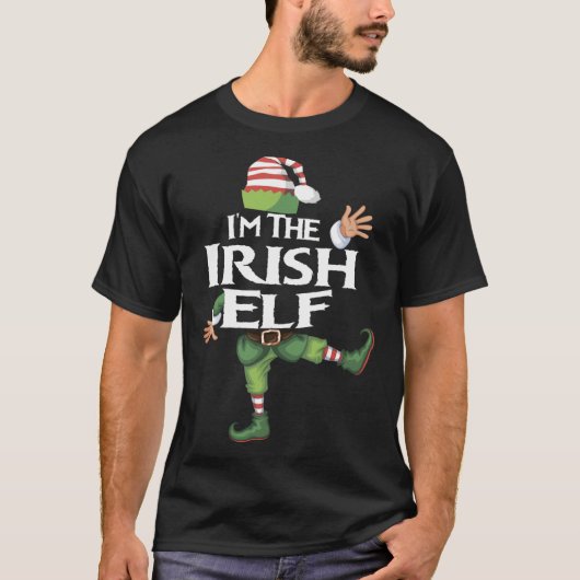 Ik ben de Ierse Elf Kerstmis Elf Xmas Elf Squad Co T-shirt (Voorkant)