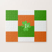 Ik ben de Ierse vlag van Ierland Optionele Woorden Legpuzzel (Horizontaal)