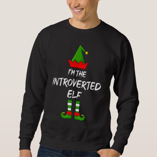 Ik ben de Introverted Elf Matching Family Elf Chri Trui (Voorkant)