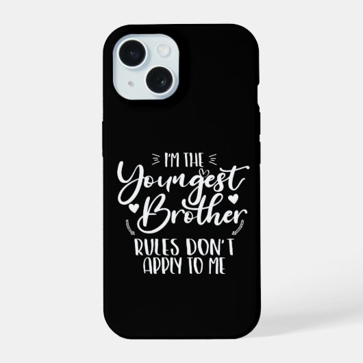 Ik ben de jongste broer Sarcasische broer Cool iPhone 15 Case (Achterkant)